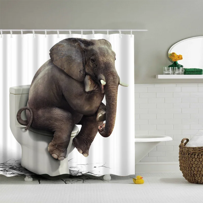 3D Digital Printing Creative Elephant Colorful Waterproof Polyester Shower Curtains Bath Bathing Sheer Curtain Home Decorations
3D Digital Printing Creative Elephant Colorful Waterproof Polyester Shower Curtains Bath Bathing Sheer Curtain Home Decorations