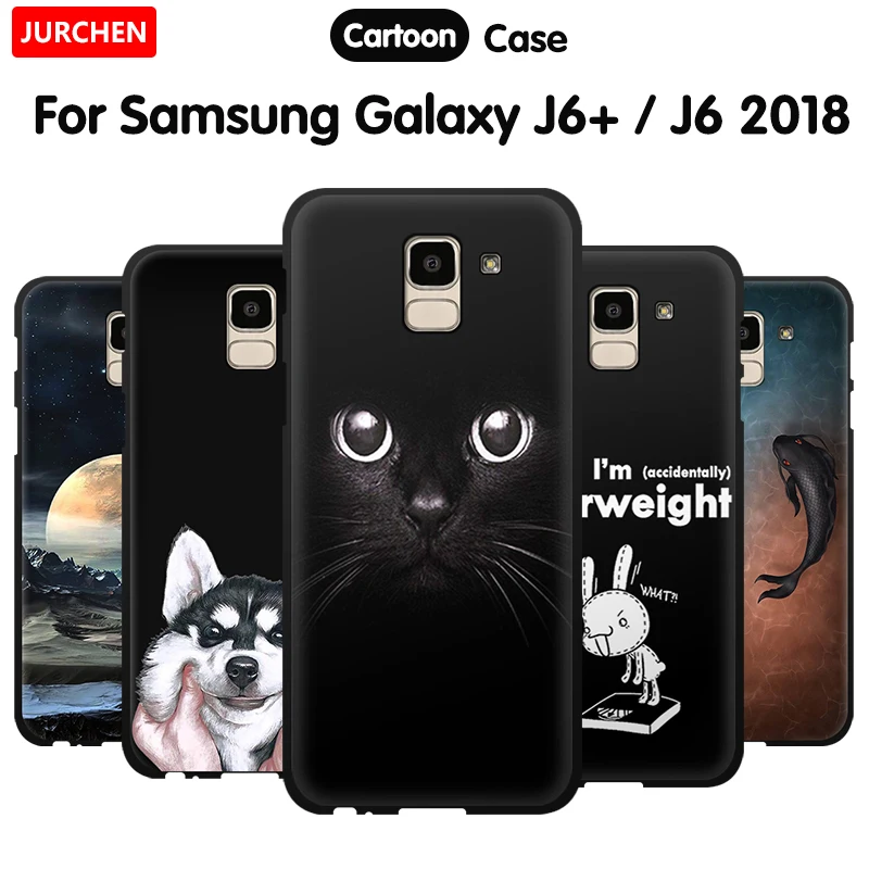 Чехол JURCHEN для телефона Samsung Galaxy J6 + Plus 2018 мягкий силиконовый чехол-накладка на