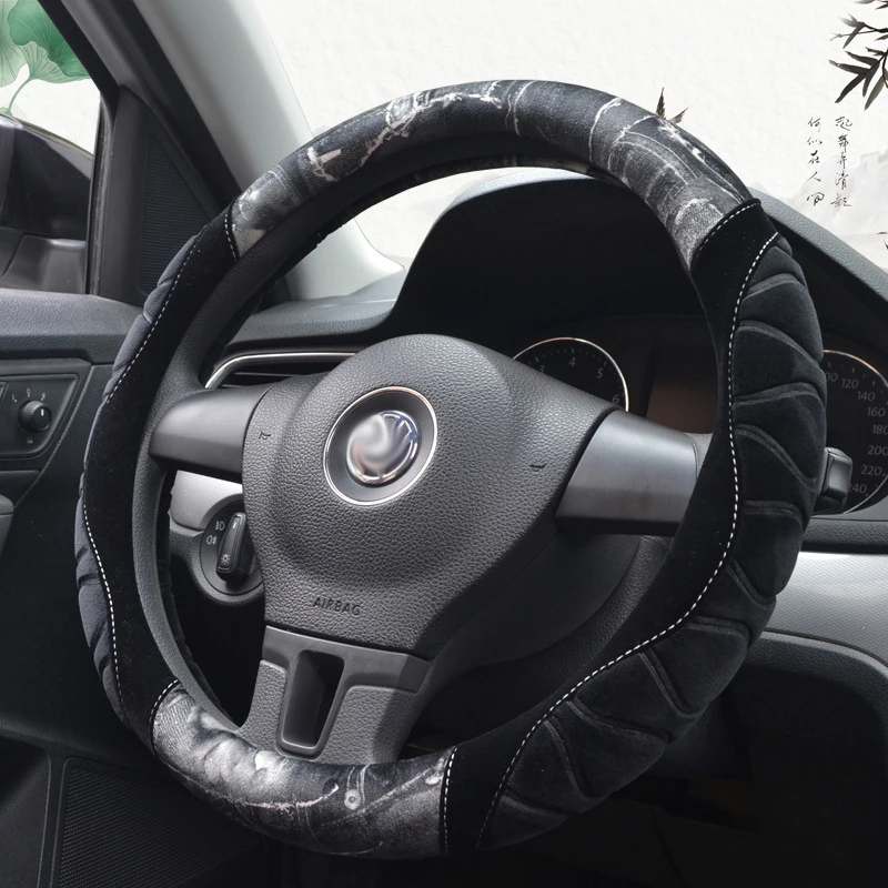 Auto Steering Wheel Cover, Soft Anti-slip Plush Steering Wheel Cushion Protector for 36-40cm with Free Gift-Fur Ball Keyring
Auto Steering Wheel Cover, Soft Anti-slip Plush Steering Wheel Cushion Protector for 36-40cm with Free Gift-Fur Ball Keyring