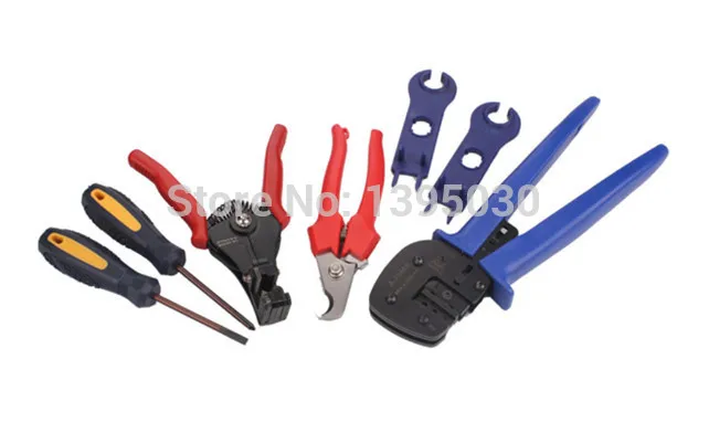 1Set A-2546B Combination Cutting Crimping Stripping Pliers For Solar PV Tool Kits With Test Wire