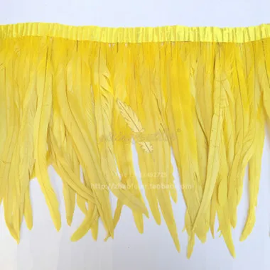 5 yards Chicken Tail Feather yellow Trims Cock Tail Ribbon 30-35cm 12-14" Rooster Feather Trims available
5 yards Chicken Tail Feather yellow Trims Cock Tail Ribbon 30-35cm 12-14" Rooster Feather Trims available