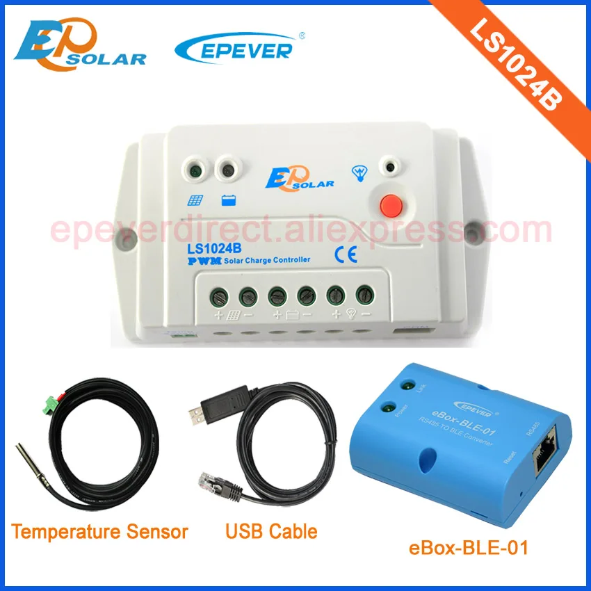 10A PWM EP solar new generation solar charge controller LS1024B 10amps Bluetooth communication function USB and temp cables
10A PWM EP solar new generation solar charge controller LS1024B 10amps Bluetooth communication function USB and temp cables