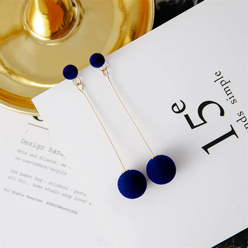 Fashion Red Black Blue Plush Ball Earrings For Women Korea personality Round Long Tassel Earrings Jewelry Ladies Gifts
Fashion Red Black Blue Plush Ball Earrings For Women Korea personality Round Long Tassel Earrings Jewelry Ladies Gifts