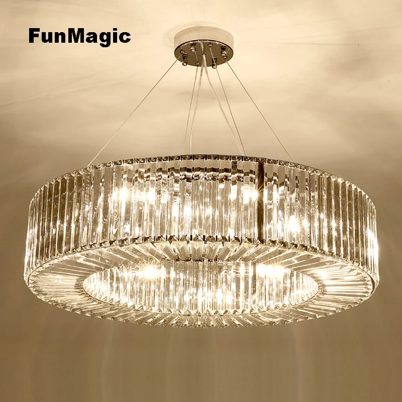 Post-modern Luxury Round Crystal Pendant Light Restaurant Chandelier Living Dining Room Fixtures Bedroom Lighting Hanging Lamp
Post-modern Luxury Round Crystal Pendant Light Restaurant Chandelier Living Dining Room Fixtures Bedroom Lighting Hanging Lamp