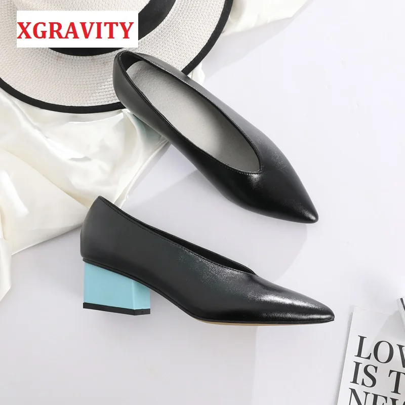 XGRAVITY Spring Mix Color Lady Sexy Pointed Toe Dress Shoes Deep V Design Woman Footwear Girls Chunky Lady Wedges Shoes A091
XGRAVITY Spring Mix Color Lady Sexy Pointed Toe Dress Shoes Deep V Design Woman Footwear Girls Chunky Lady Wedges Shoes A091