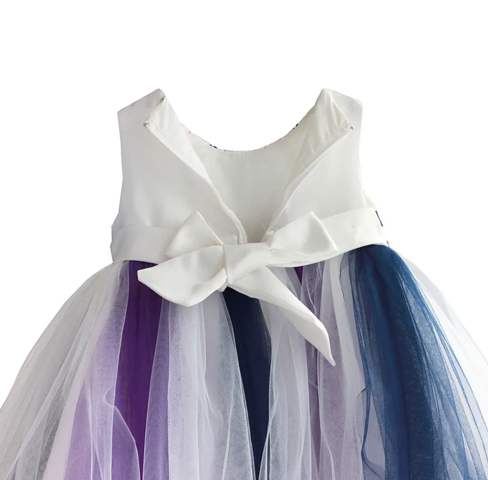 Платье на день рождения для новорожденных девочек 1 год разноцветный Тюль