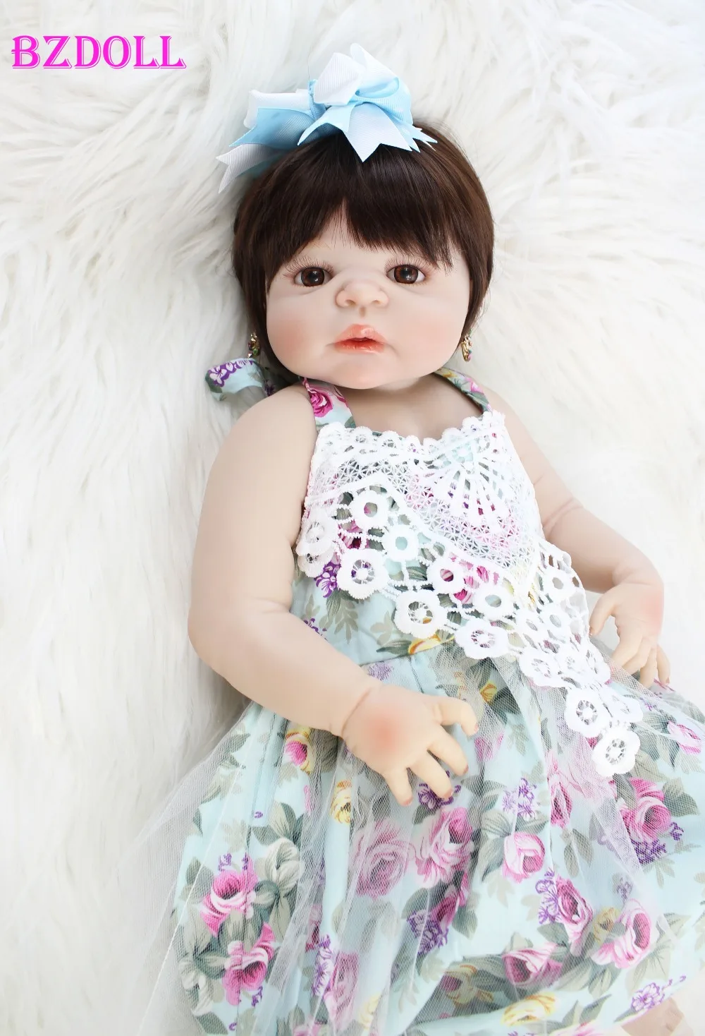 55cm Full Silicone Vinyl Reborn Baby Doll Like Real Princess Toddler Bebe Alive Child Birthday Gift Girls Play House Bathe Toy
55cm Full Silicone Vinyl Reborn Baby Doll Like Real Princess Toddler Bebe Alive Child Birthday Gift Girls Play House Bathe Toy