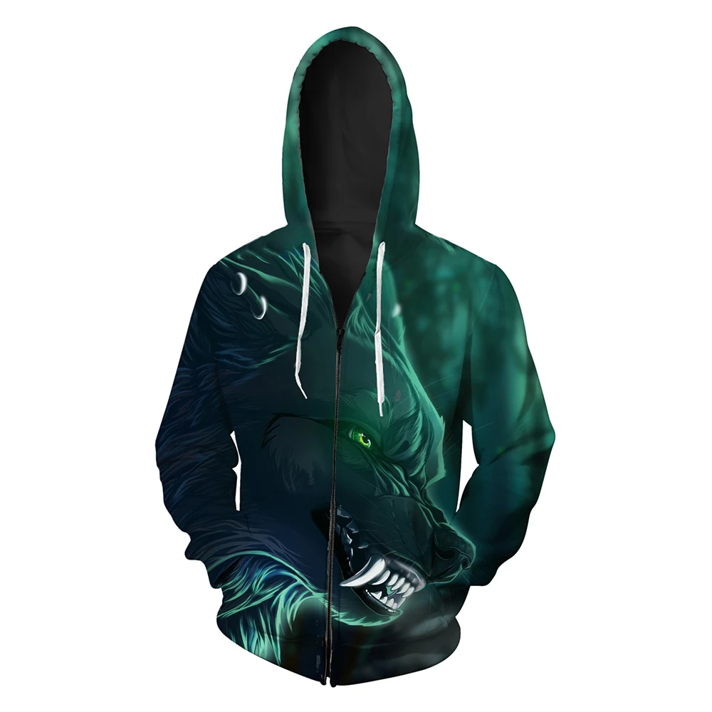 European Size New Green Ferocious Wolf 6 Patterns Men's Workout Jacket Hoodie With Zipper
European Size New Green Ferocious Wolf 6 Patterns Men's Workout Jacket Hoodie With Zipper