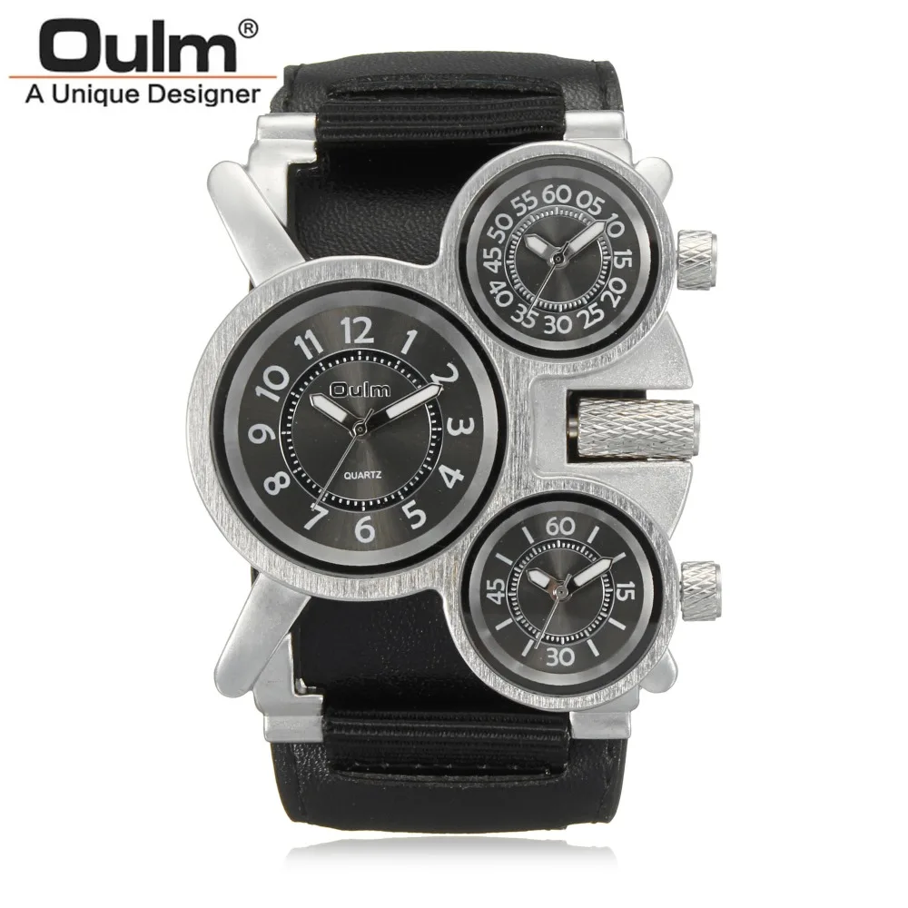 Mens Watches Oulm Brand Luxury Military Quartz Watch Unique 3 Small Dials Leather & Canvas Strap Male Wristwatch Relojes Hombre
Mens Watches Oulm Brand Luxury Military Quartz Watch Unique 3 Small Dials Leather & Canvas Strap Male Wristwatch Relojes Hombre