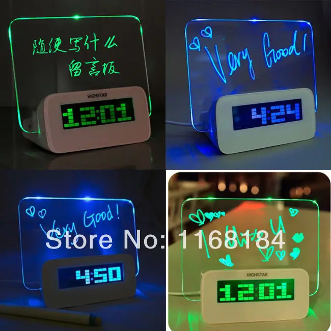 Free Shipping Blue/Green LED Fluorescent Message Board Digital Alarm Clock Hub Calendar Night light 4 USB Port wholesale
Free Shipping Blue/Green LED Fluorescent Message Board Digital Alarm Clock Hub Calendar Night light 4 USB Port wholesale
