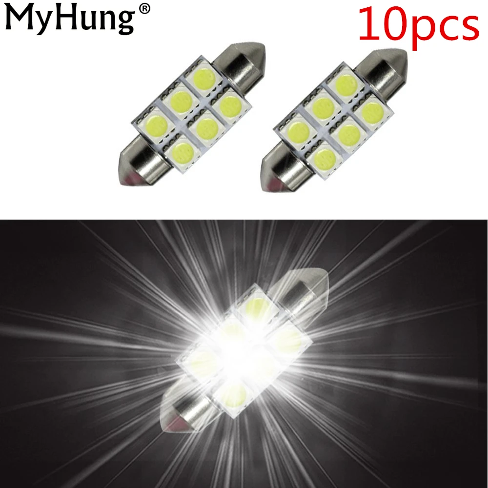 10 шт. белый 36 мм 5050 SMD 6 LED Автомобильный Led авто Интерьер Купол дверь свет лампа путь освещения 12V Рабочая лампа автомобильный Стайлинг
10 шт. белый 36 мм 5050 SMD 6 LED Автомобильный Led авто Интерьер Купол дверь свет лампа путь освещения 12V Рабочая лампа автомобильный Стайлинг