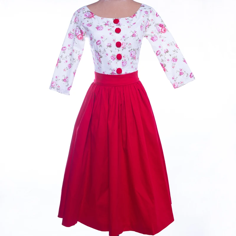 Le Palais Vintage Elegant Floral Dress Hit Color Button Slash Neck Midi Swing Dress Women Summer Party Dresses
Le Palais Vintage Elegant Floral Dress Hit Color Button Slash Neck Midi Swing Dress Women Summer Party Dresses