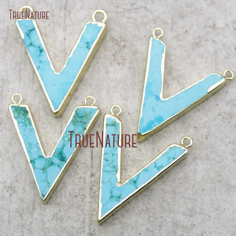 10Pcs Fashion Blue Turquoises Top Double Bail Pendant Pure Gold Color V-shape Pendant Online 33x30mm PM14925
10Pcs Fashion Blue Turquoises Top Double Bail Pendant Pure Gold Color V-shape Pendant Online 33x30mm PM14925