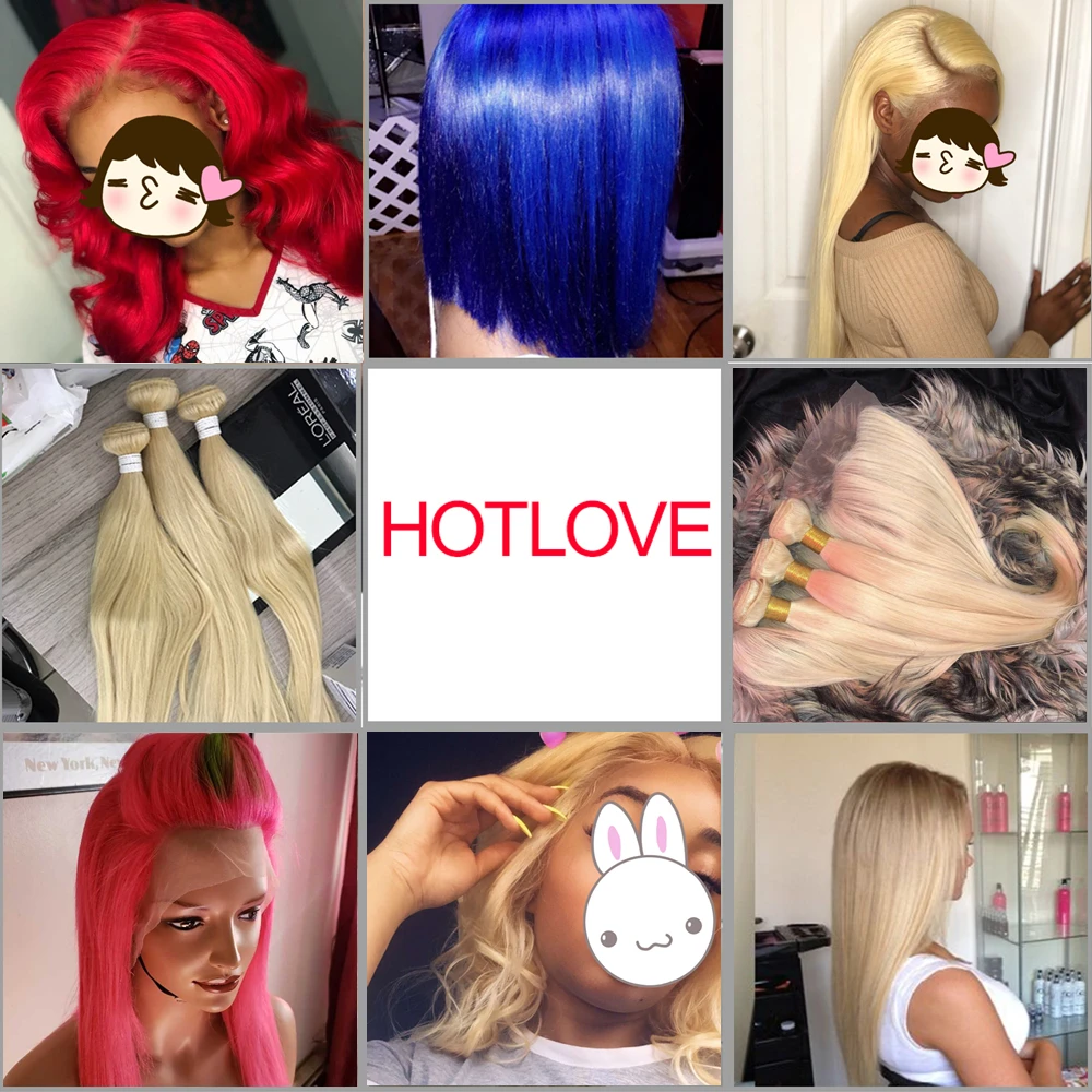 Hotlove волосы 613 медовые светлые прямые плетение бразильские человеческие пучки с