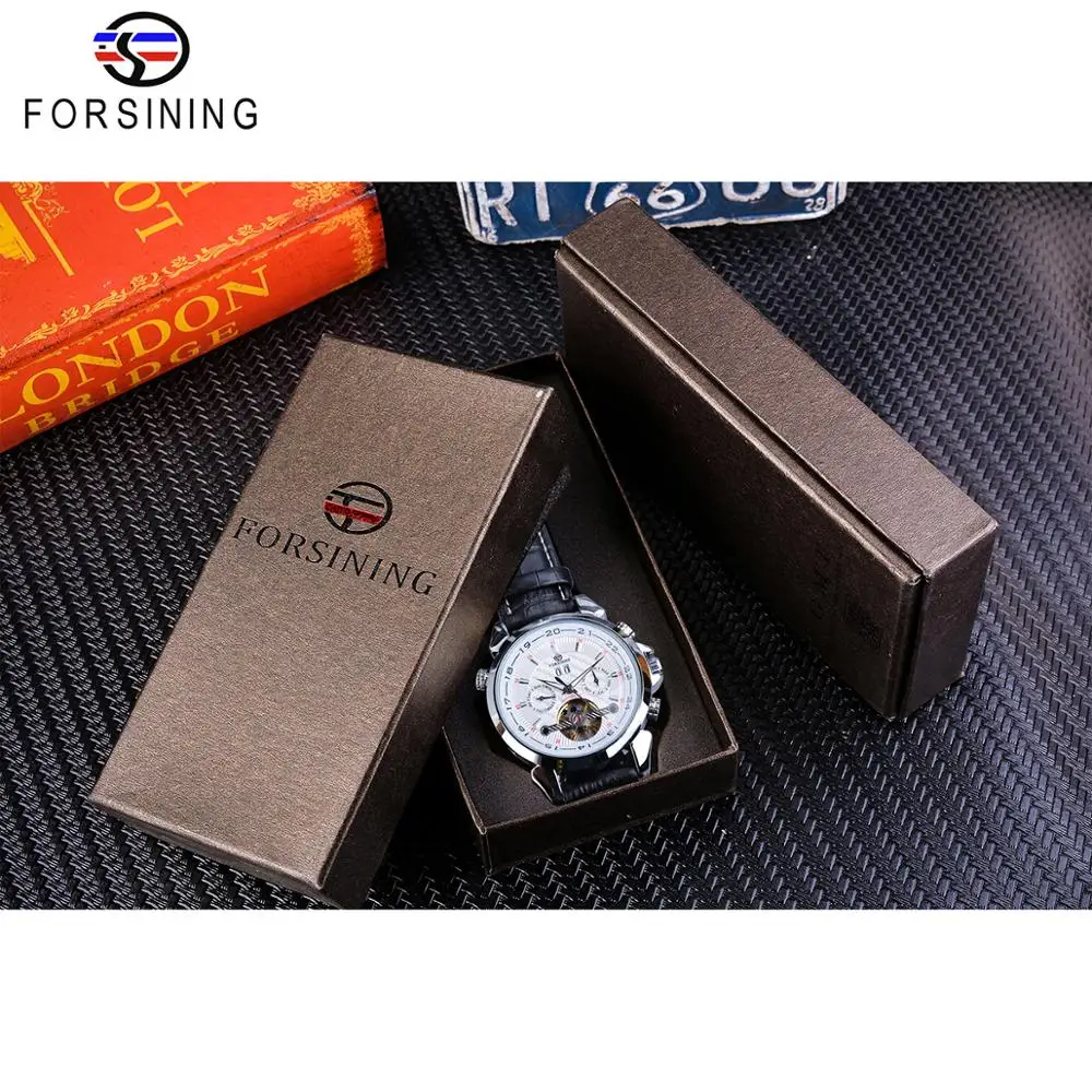 Forsining Silver Tourbillon Mechanical Men Watch Automatic Date Display Genuine Leather Band Wristwatches Business Relogio Clock
Forsining Silver Tourbillon Mechanical Men Watch Automatic Date Display Genuine Leather Band Wristwatches Business Relogio Clock