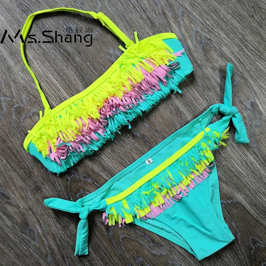 5-12 Years Teenager Girls Swimsuit Kids Swimwear Tassel Big Girl Bikini Halter Top Bathing Suit Fringe Children Girl Swim Wear
5-12 Years Teenager Girls Swimsuit Kids Swimwear Tassel Big Girl Bikini Halter Top Bathing Suit Fringe Children Girl Swim Wear