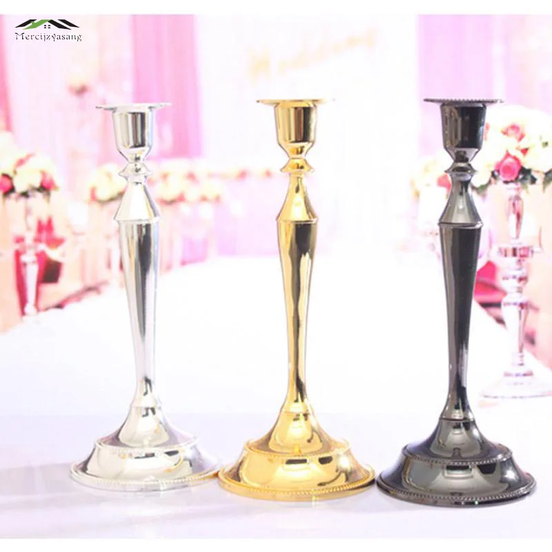10PCS/LOT Metal Silver/Gold Plated Candle Holders 1-Arms Stand Zinc Alloy High Quality Pillar For Wedding Portavelas Candelabra
10PCS/LOT Metal Silver/Gold Plated Candle Holders 1-Arms Stand Zinc Alloy High Quality Pillar For Wedding Portavelas Candelabra