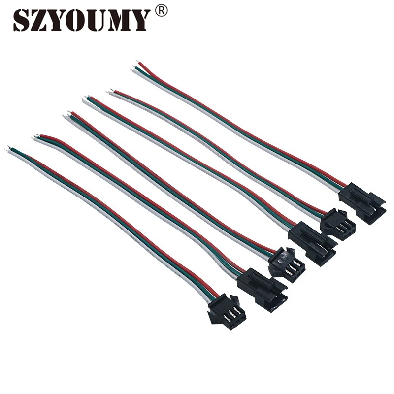 SZYOUMY JST 3pin LED Strip Connector Female And Male Extension Wire Cable For 5050/3528 WS2812B/WS2811 LED Strip Light 200PCS
SZYOUMY JST 3pin LED Strip Connector Female And Male Extension Wire Cable For 5050/3528 WS2812B/WS2811 LED Strip Light 200PCS