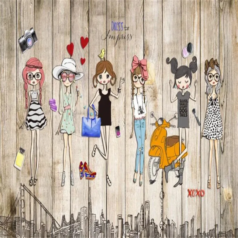 Hand-painted three-dimensional fashion girl background high-grade wall cloth manufacturers wholesale wallpaper mural photo wall
Hand-painted three-dimensional fashion girl background high-grade wall cloth manufacturers wholesale wallpaper mural photo wall
