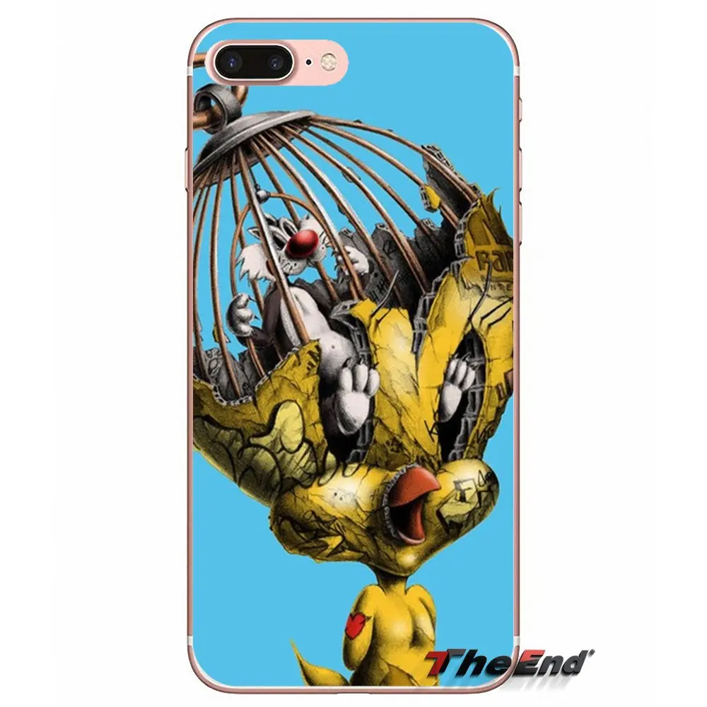 Для Sony Xperia Z Z1 Z2 Z3 Z5 compact M2 M4 M5 E3 T3 XA Aqua LG G4 G5 G3 G2 Mini прозрачные ТПУ чехлы looney tunes Tweety Bird |