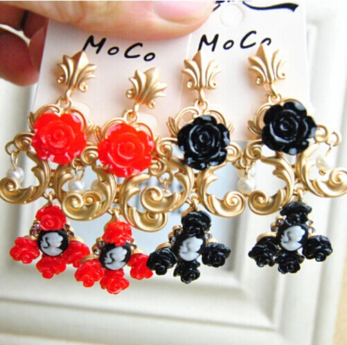 D@ G Baroque style Summer personality Flower Queen drop earrings vintage dangle earrings for women new fashion jewelry
D@ G Baroque style Summer personality Flower Queen drop earrings vintage dangle earrings for women new fashion jewelry