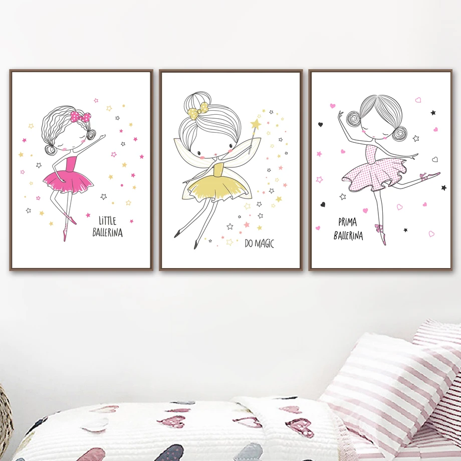 Ballet Dancer Fairy Nordic Poster And Print Wall Art Canvas Painting Wall Pictures For Kids Bedroom Baby Girl Room Home Decor
Ballet Dancer Fairy Nordic Poster And Print Wall Art Canvas Painting Wall Pictures For Kids Bedroom Baby Girl Room Home Decor