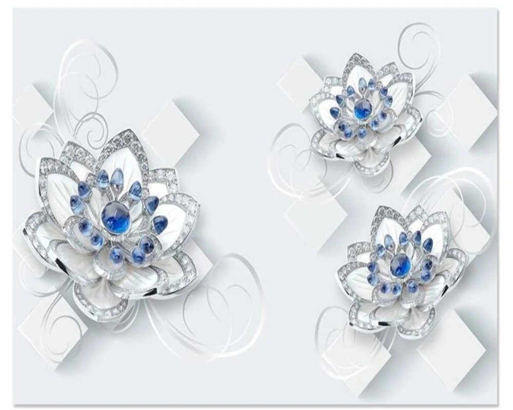 beibehang European creative fashion wallpaper beautiful blue jewelry flowers TV background wall papel de parede 3d wallpaper
beibehang European creative fashion wallpaper beautiful blue jewelry flowers TV background wall papel de parede 3d wallpaper