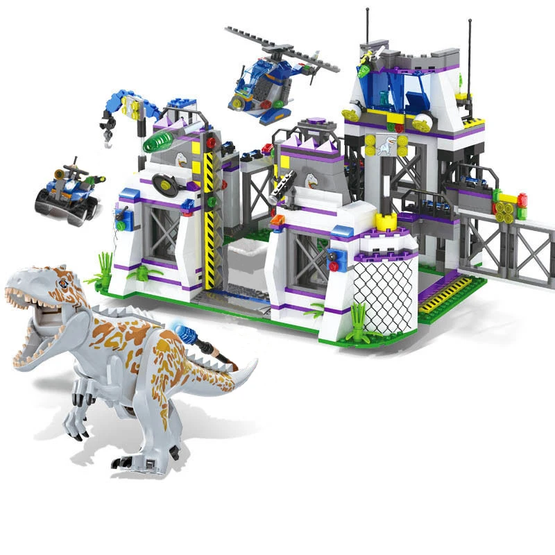 841 шт Парк Юрского Периода Динозавры база Compatibie Legoings Строительные блоки Набор