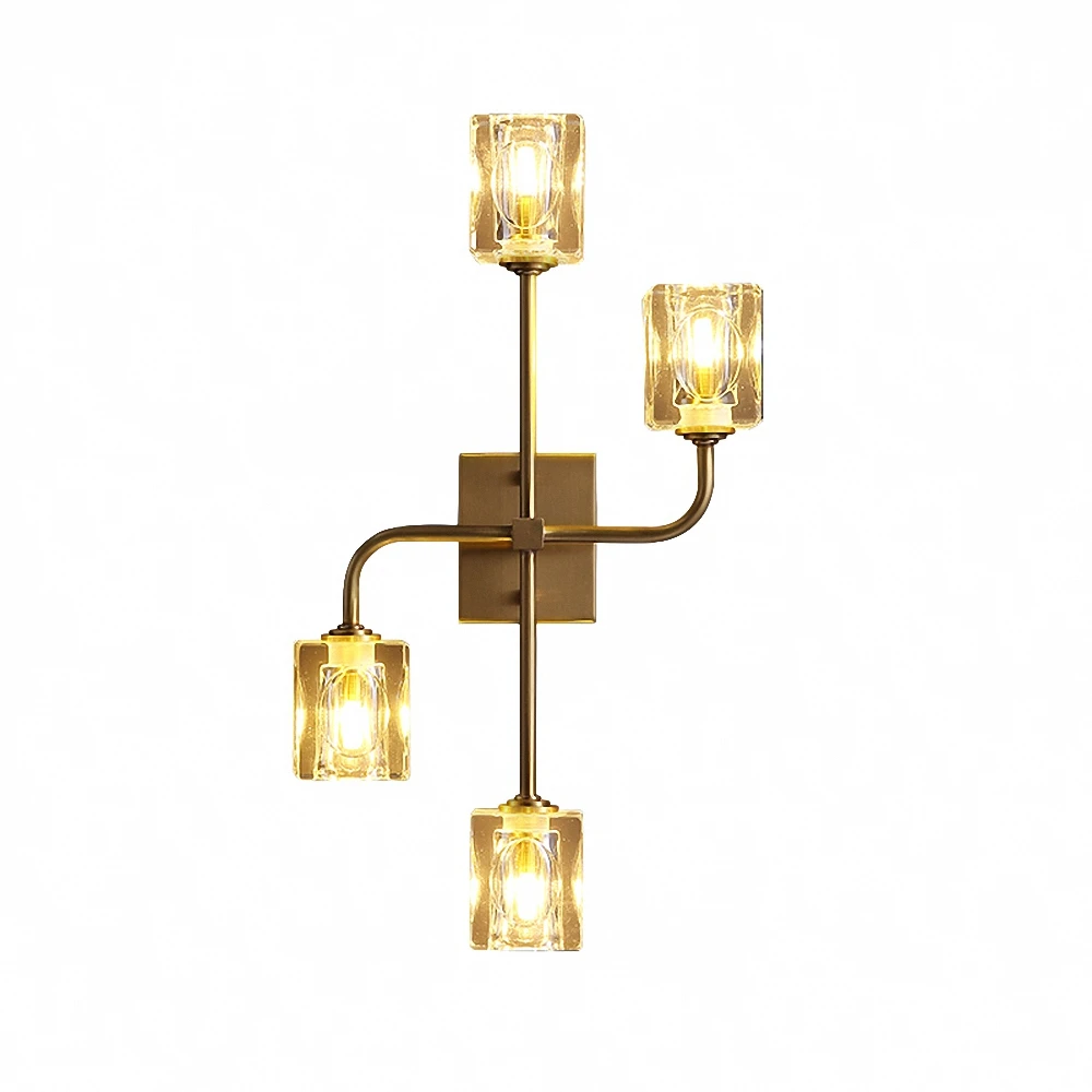 Gewu Copper Modern Style Square G9 Bulb Wall Lamps 336 Suitable for Bedroom Living Room Study | Лампы и освещение