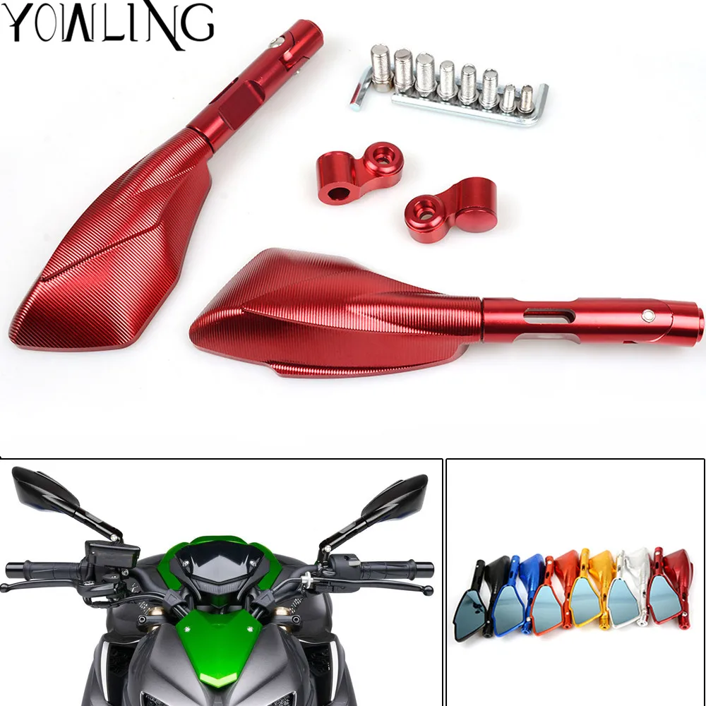 Motorcycle Mirrors motorbike moto CNC Rearview side Mirror Aluminum For kawasaki z800 z1000 yamaha r1 r3 r6 r15 r25 mt-07 mt-09
Motorcycle Mirrors motorbike moto CNC Rearview side Mirror Aluminum For kawasaki z800 z1000 yamaha r1 r3 r6 r15 r25 mt-07 mt-09