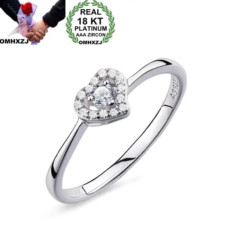 OMHXZJ Wholesale European Fashion Woman Girl Party Wedding Gift Heart White AAA Zircon 18KT White Gold Ring RR675
OMHXZJ Wholesale European Fashion Woman Girl Party Wedding Gift Heart White AAA Zircon 18KT White Gold Ring RR675