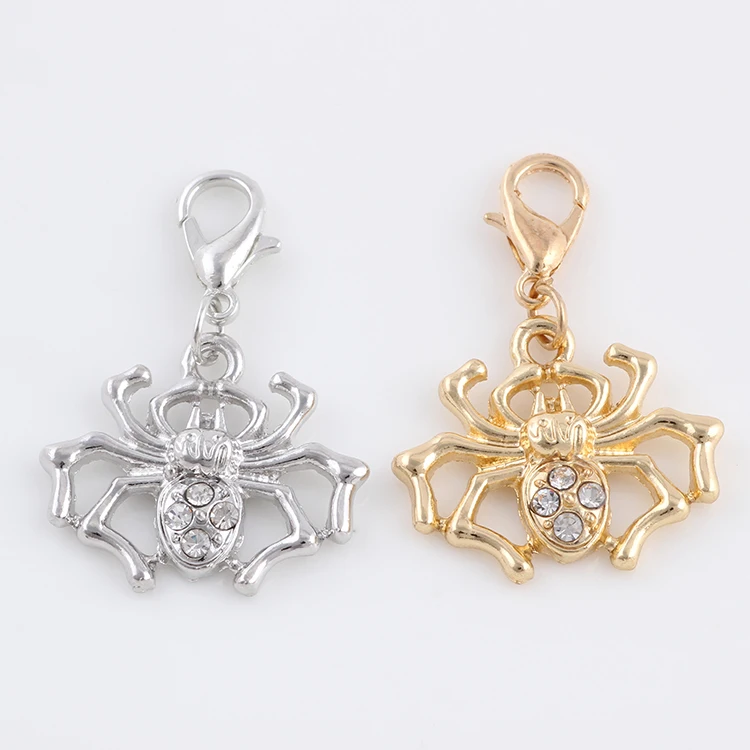 20*23mm Silver Gold Color Zinc Alloy Metal Crystal Charms Spider Pendants For DIY Necklace Bracelet Jewelry Making Findings
20*23mm Silver Gold Color Zinc Alloy Metal Crystal Charms Spider Pendants For DIY Necklace Bracelet Jewelry Making Findings