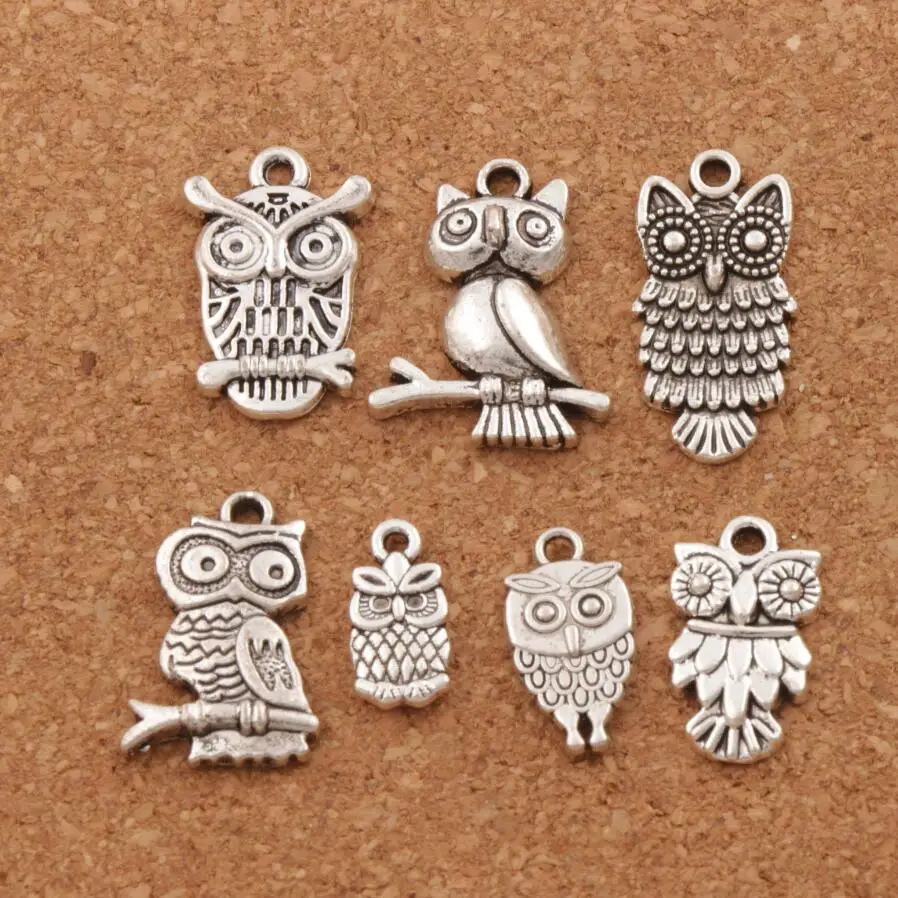 3D Bird Owl Charm Beads Pendants 7styles 21pcs zinc alloy Fit Bracelets Necklace Earrings Jewelry DIY LM40
3D Bird Owl Charm Beads Pendants 7styles 21pcs zinc alloy Fit Bracelets Necklace Earrings Jewelry DIY LM40