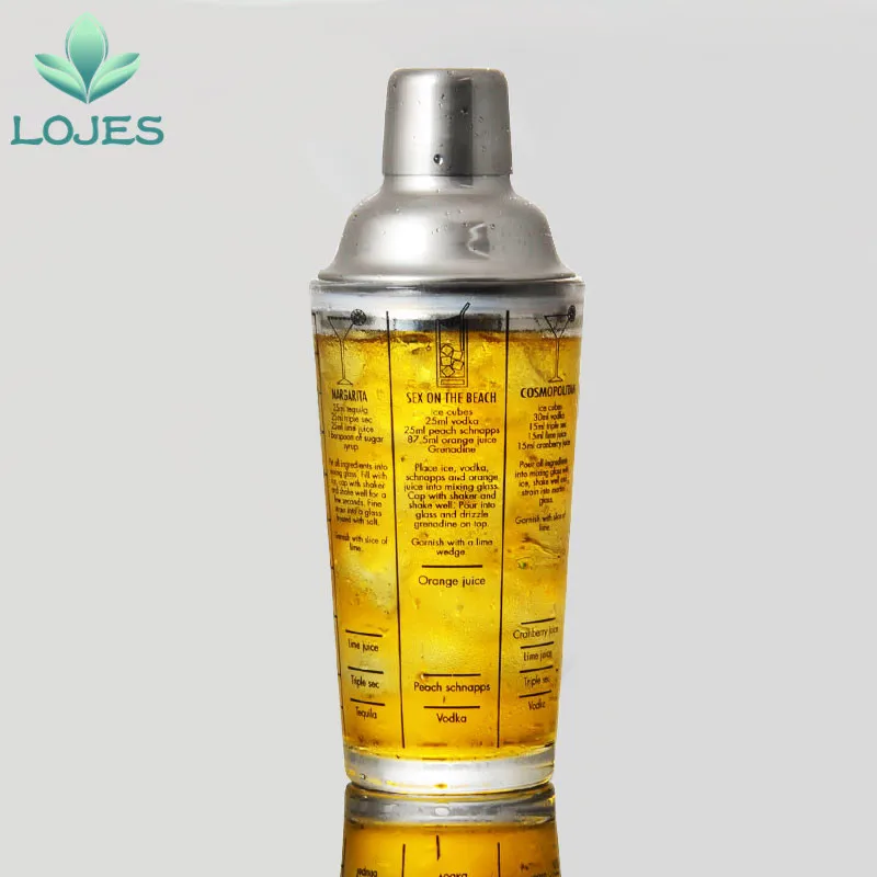 1PCS 400ML Bottle Mix Master Glass Transparent Scale Cocktail Shaker 304 Stainless Steel Bar And Glass Shaker Bar Tools
1PCS 400ML Bottle Mix Master Glass Transparent Scale Cocktail Shaker 304 Stainless Steel Bar And Glass Shaker Bar Tools