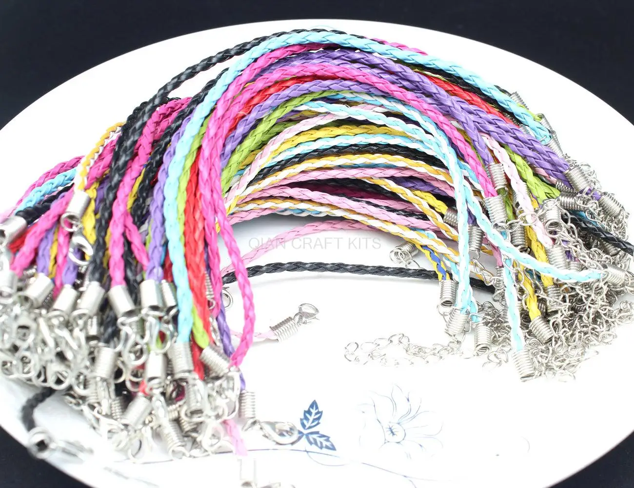 100pcs Men Bracelet, mix color Braided Bracelet, Lobster Clasp, Bracelet For Unisex 3mm Round Bolo plait PU Leatherette
100pcs Men Bracelet, mix color Braided Bracelet, Lobster Clasp, Bracelet For Unisex 3mm Round Bolo plait PU Leatherette
