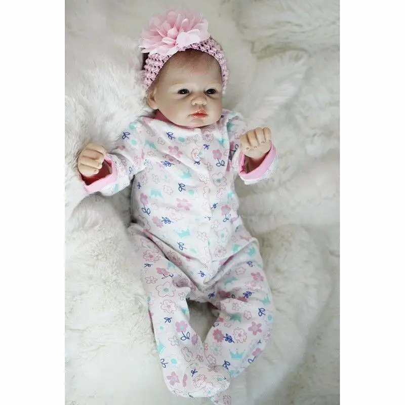 Realistic About 22" Handmade Lifelike Newborn Baby Doll Reborn Soft Silicone Vinyl Hair Rooted Gift for Girl or Boy
Realistic About 22" Handmade Lifelike Newborn Baby Doll Reborn Soft Silicone Vinyl Hair Rooted Gift for Girl or Boy