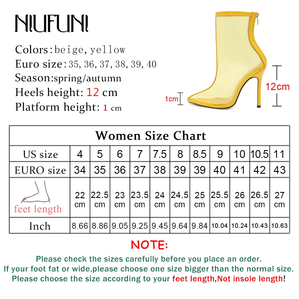 New Style Popular High Heels Ankle Boots PVC Transparent Back Zipper Solid Color Pointed Toe Fashion Boot Clear Shoes Sexy Pumps
New Style Popular High Heels Ankle Boots PVC Transparent Back Zipper Solid Color Pointed Toe Fashion Boot Clear Shoes Sexy Pumps