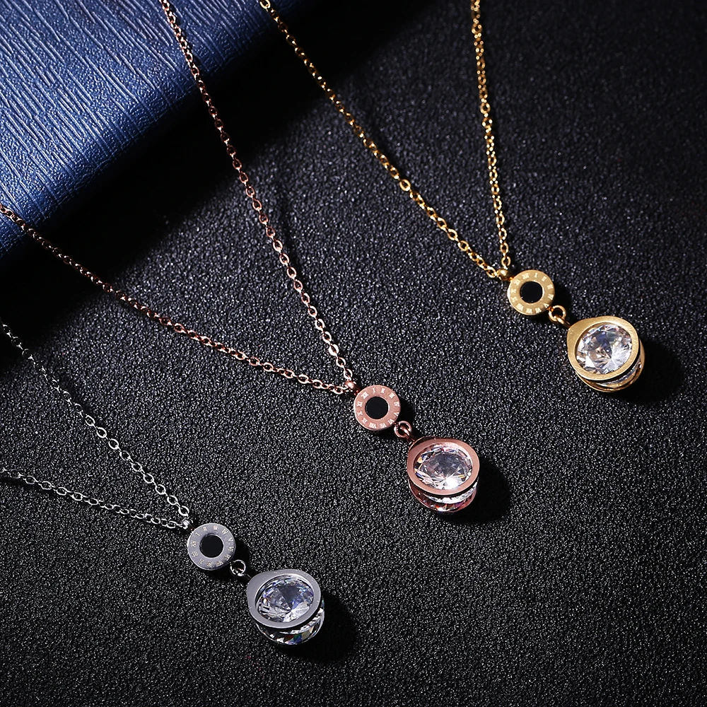 2017 Fashion Jewelry Zircon Necklaces Bijoux 316L Stainless Steel Rose Gold Chain For Women Birthday Gift
2017 Fashion Jewelry Zircon Necklaces Bijoux 316L Stainless Steel Rose Gold Chain For Women Birthday Gift