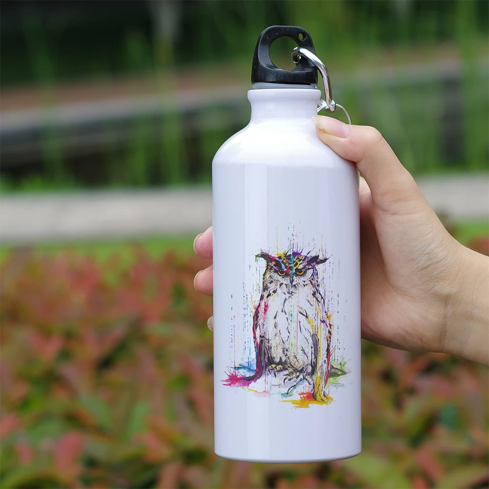 Water Color Owl Cool Design Water Bottle 600ml Portable Aluminum Environmental Outdoor Sport Bottle with Carabiner Unique Gift
Water Color Owl Cool Design Water Bottle 600ml Portable Aluminum Environmental Outdoor Sport Bottle with Carabiner Unique Gift