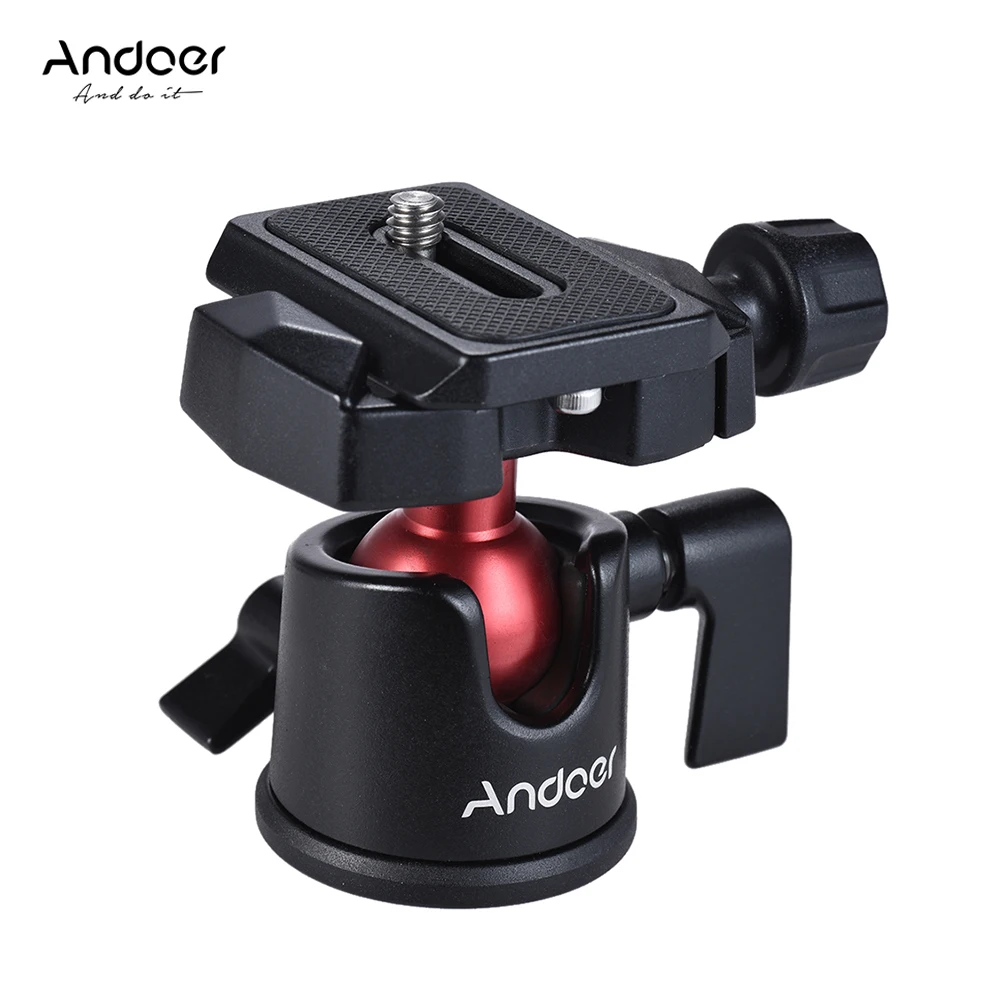 Andoer Mini Ball Head Ballhead Tabletop Tripod Stand Adapter Photography w/ Quick Release Plate for Canon Nikon Sony DSLR Camera
Andoer Mini Ball Head Ballhead Tabletop Tripod Stand Adapter Photography w/ Quick Release Plate for Canon Nikon Sony DSLR Camera