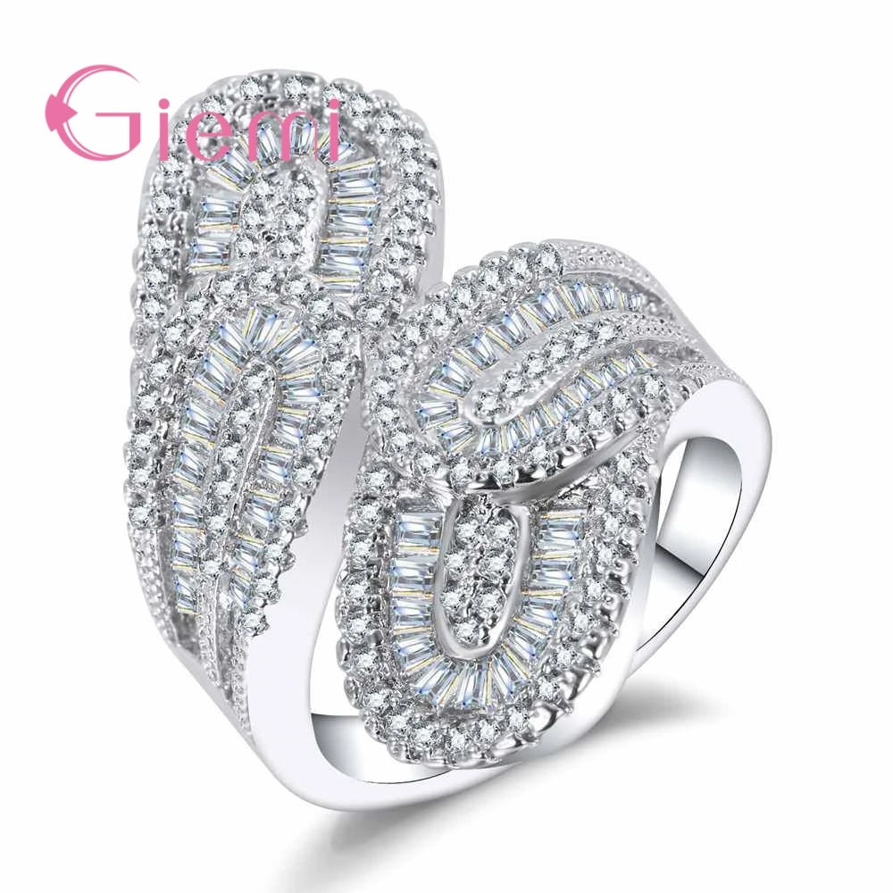 925 Sterling Silver Cubic Zirconia Ring Modern Shiny Unique Design Women Anniversary Engagement Wedding Party Jewelry
925 Sterling Silver Cubic Zirconia Ring Modern Shiny Unique Design Women Anniversary Engagement Wedding Party Jewelry