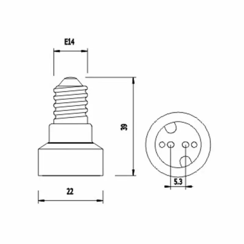E14 to MR16 Adapter E14 to MR16 Lamp Holder Converter Power Adapter Base Socket LED Light Bulb Extend Plug
E14 to MR16 Adapter E14 to MR16 Lamp Holder Converter Power Adapter Base Socket LED Light Bulb Extend Plug