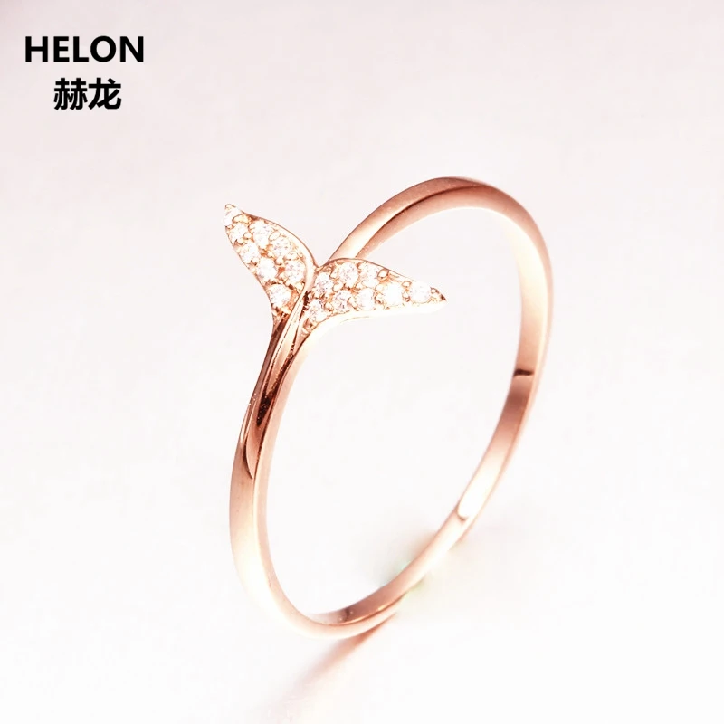 Женское кольцо из розового золота с кристаллами 14 к | Украшения и аксессуары