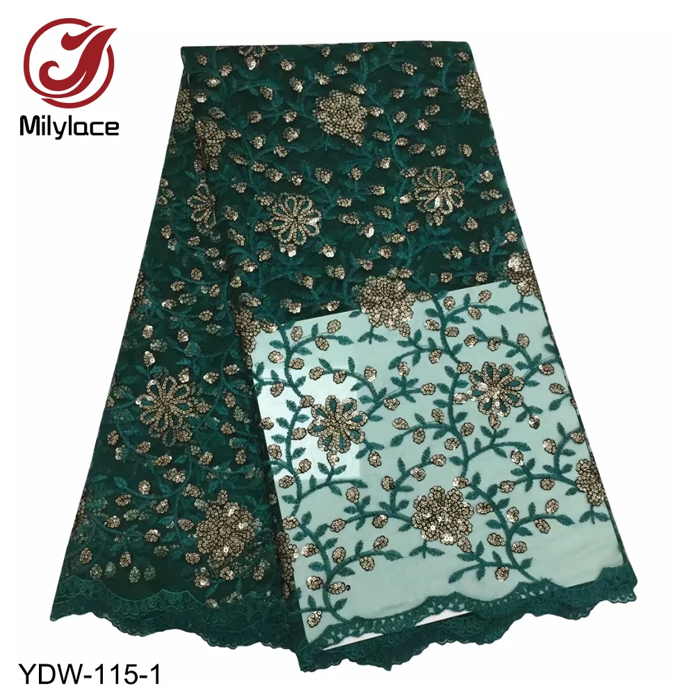 Hot Sale French Nigeria Sequins Embroidery Lace Fabric High Quality African Tulle Lace Fabric for Wedding Party Dress YDW-115
Hot Sale French Nigeria Sequins Embroidery Lace Fabric High Quality African Tulle Lace Fabric for Wedding Party Dress YDW-115