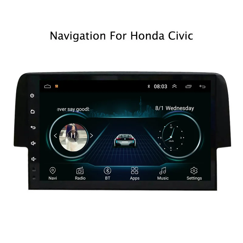 9 "2.5D IPS Android 8 1 автомобильный DVD GPS плеер для Honda Civic 2016 Радио стерео головное