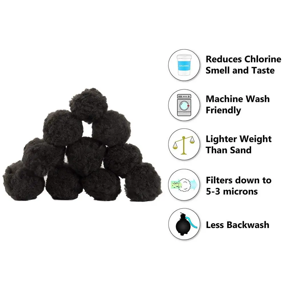 Reusable swimming pool cleaning equipment special mesh acrylic fiber ball filter lightweight durable swimming pool cleaning 40P
Reusable swimming pool cleaning equipment special mesh acrylic fiber ball filter lightweight durable swimming pool cleaning 40P