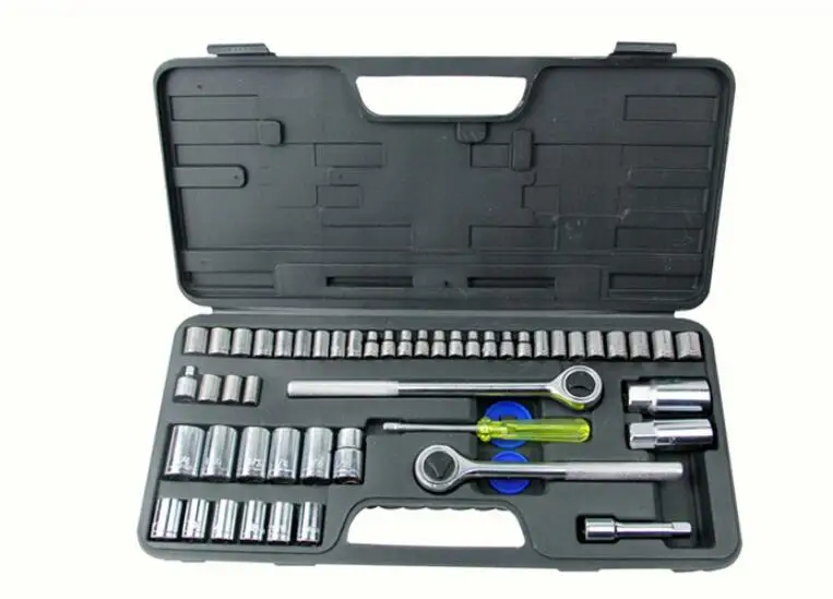 52pcs 1/4" 3/8" 1/2" sae and metric socket wrench kit 8pt sleeve 1/4 7/16 9/16 spark plug socket 16mm 21mm H handle car tool
52pcs 1/4" 3/8" 1/2" sae and metric socket wrench kit 8pt sleeve 1/4 7/16 9/16 spark plug socket 16mm 21mm H handle car tool