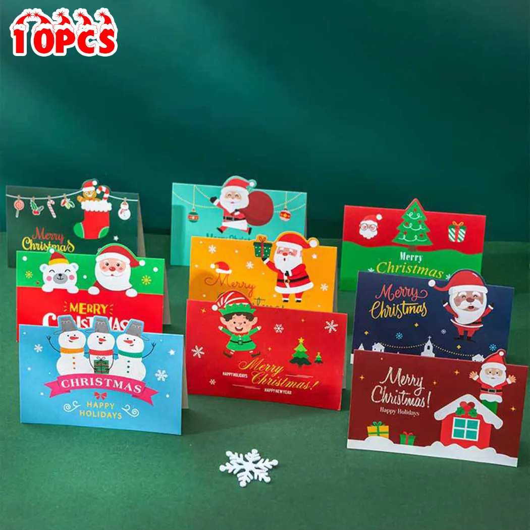 10pcs Christmas Greeting Card With Envelopes Xmas Invitation Cards For Party Handwritten Blessing Birthday Thank You Envelope
10pcs Christmas Greeting Card With Envelopes Xmas Invitation Cards For Party Handwritten Blessing Birthday Thank You Envelope