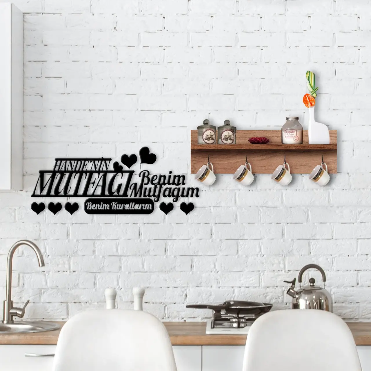 BK Home Natural Wood Shelves Decorative Cup Hanger and İsme Custom Kitchen Wall Süsü-9
BK Home Natural Wood Shelves Decorative Cup Hanger and İsme Custom Kitchen Wall Süsü-9