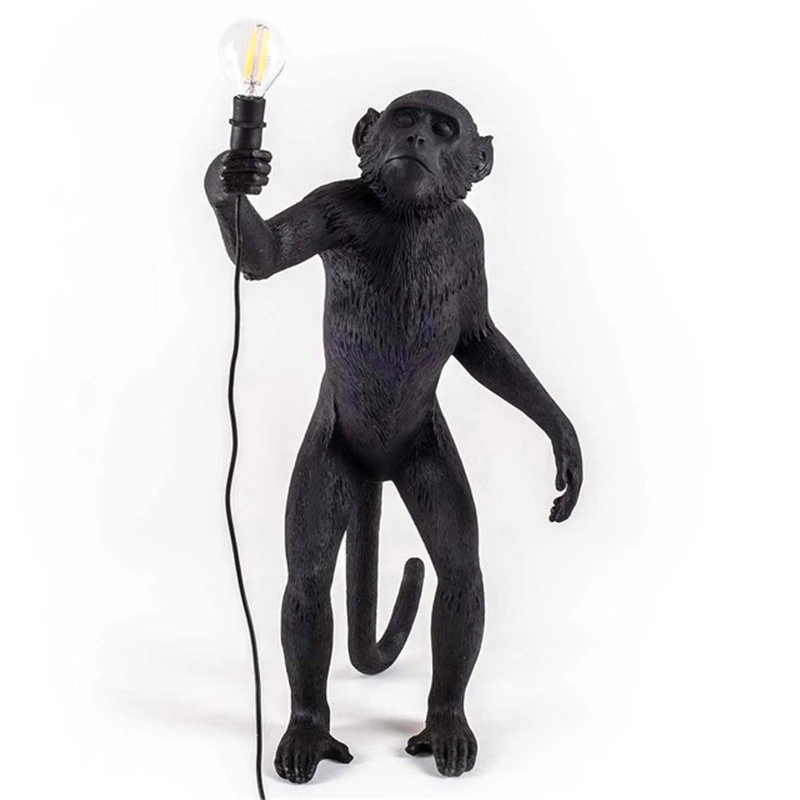 

Modern Monkey lamp Rope LED Pendant Lights Lighting 7Color Art Nordic Replicas Resin Seletti Hanging Lamp Monkey Lamp luminaire